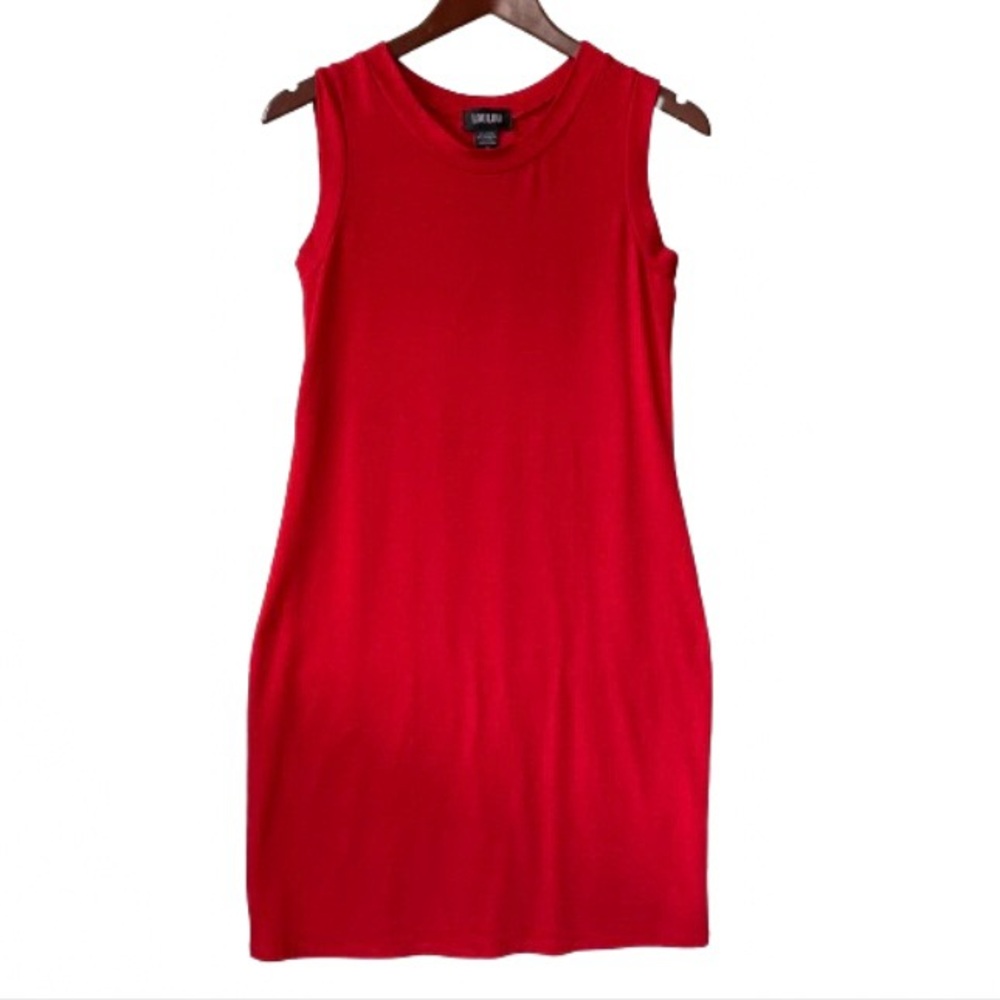 LOULOU Simple Red Sleeveless Dress